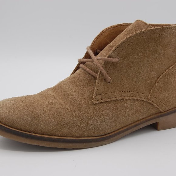 Lucky Brand Leather Suede Lace Up Chukka Boots Desert Tan Womens Us Size 8.5 M - Picture 5 of 12